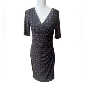 Lauren Ralph Lauren‎ Faux Wrap Chain Print Dress